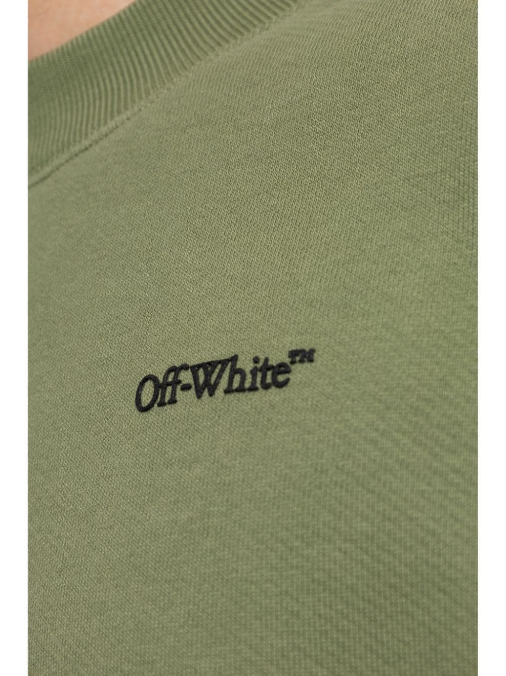 Shop Off-white Logo Sweatshirt In 5810 Four Leaf Clover - Black