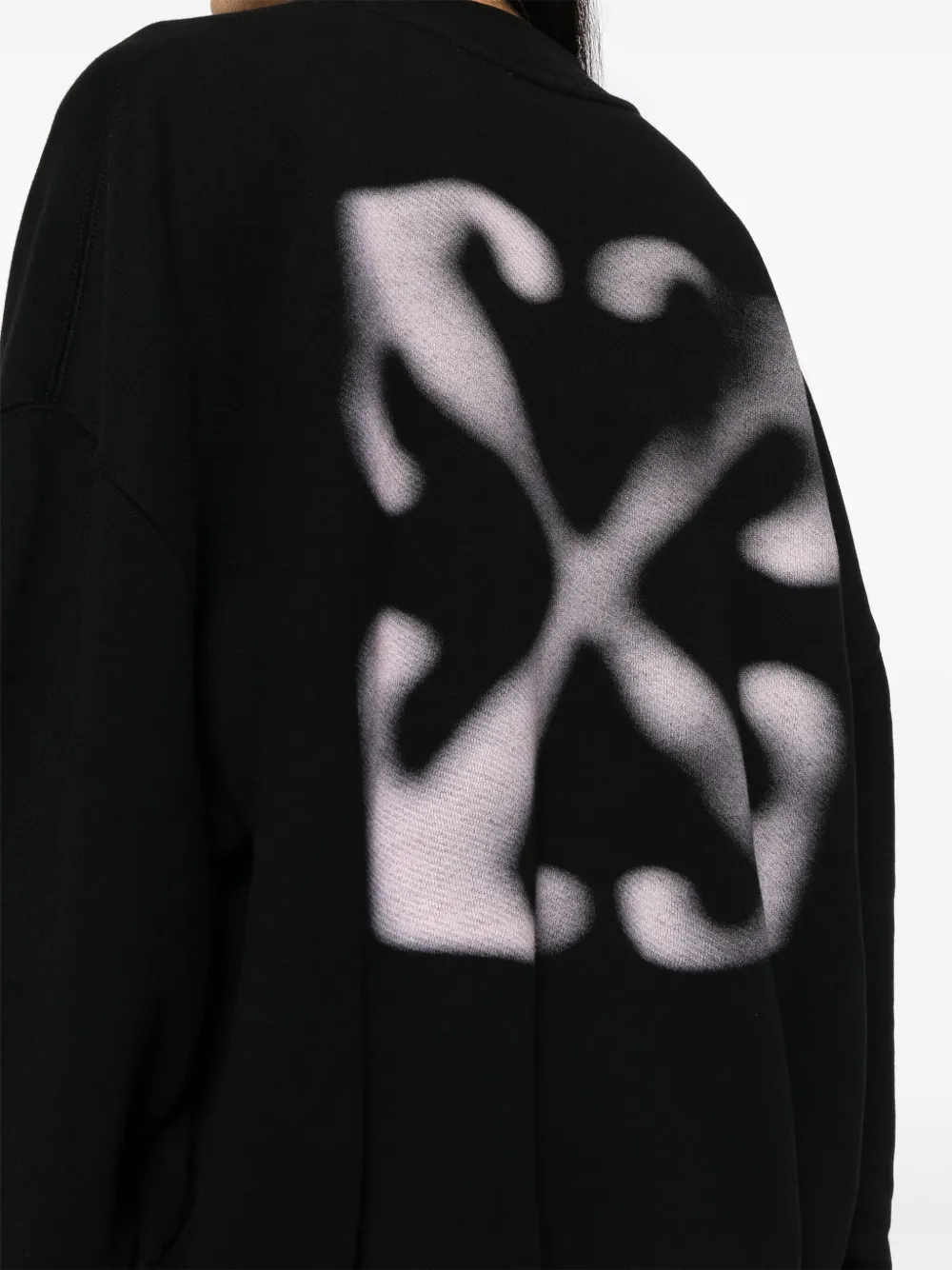 Off-White Katoenen sweater met logoprint Zwart