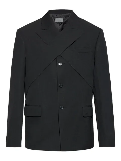 Off-White criss cross straps wool blazer