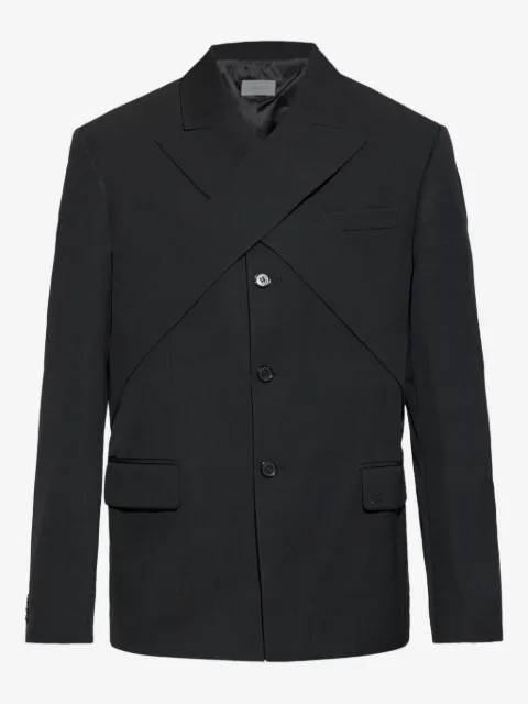 Off-White criss cross straps wool blazer