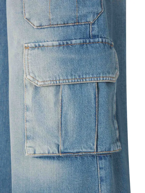 Off-White ロゴ カーゴジーンズ | ブルー | FARFETCH JP