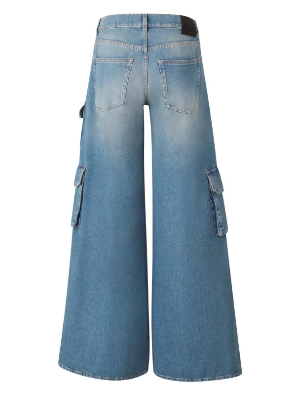 Off-White ロゴ カーゴジーンズ | ブルー | FARFETCH JP