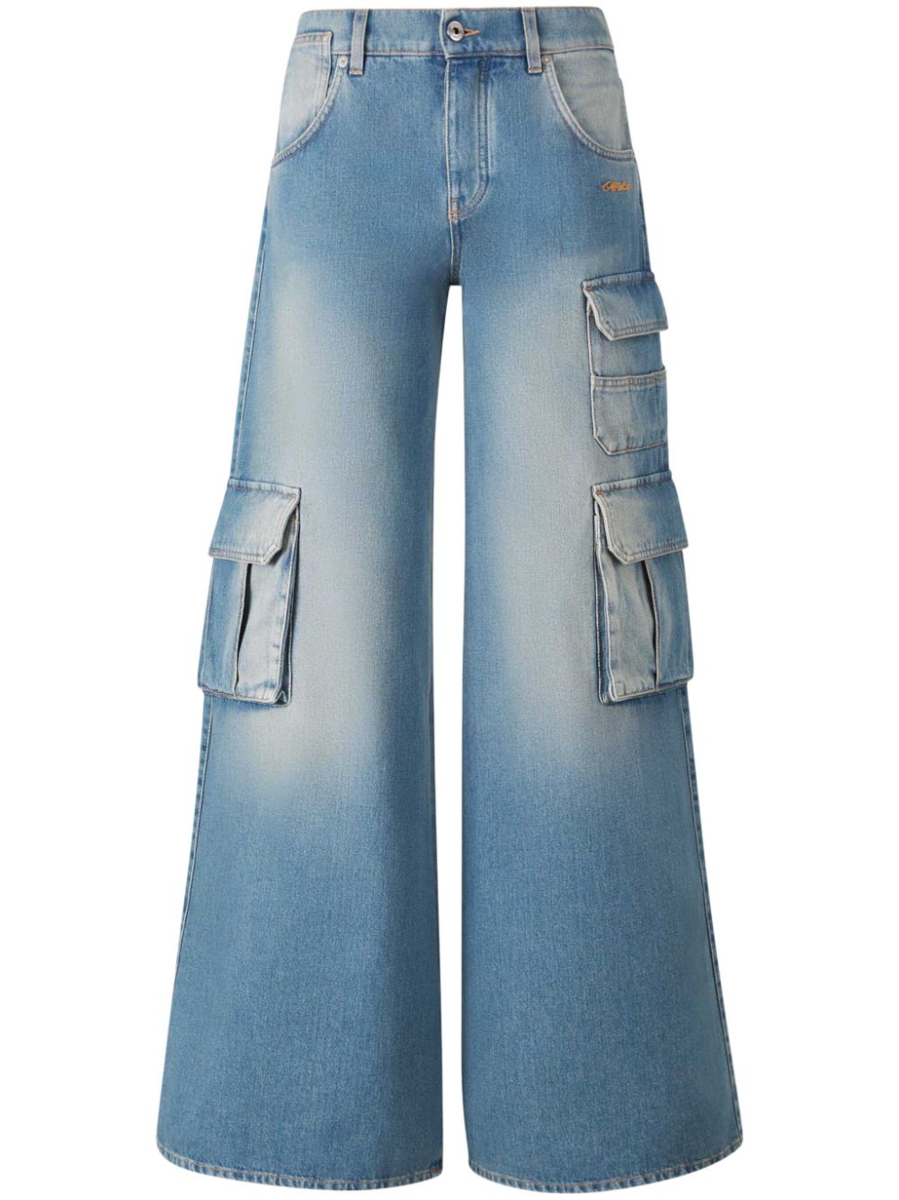 Off-White logo-embroidered cargo jeans Women