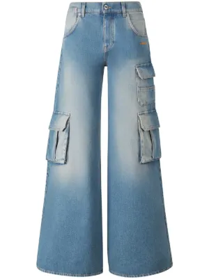 Off-White Meteor cut-out straight-leg Jeans | Blue | FARFETCH