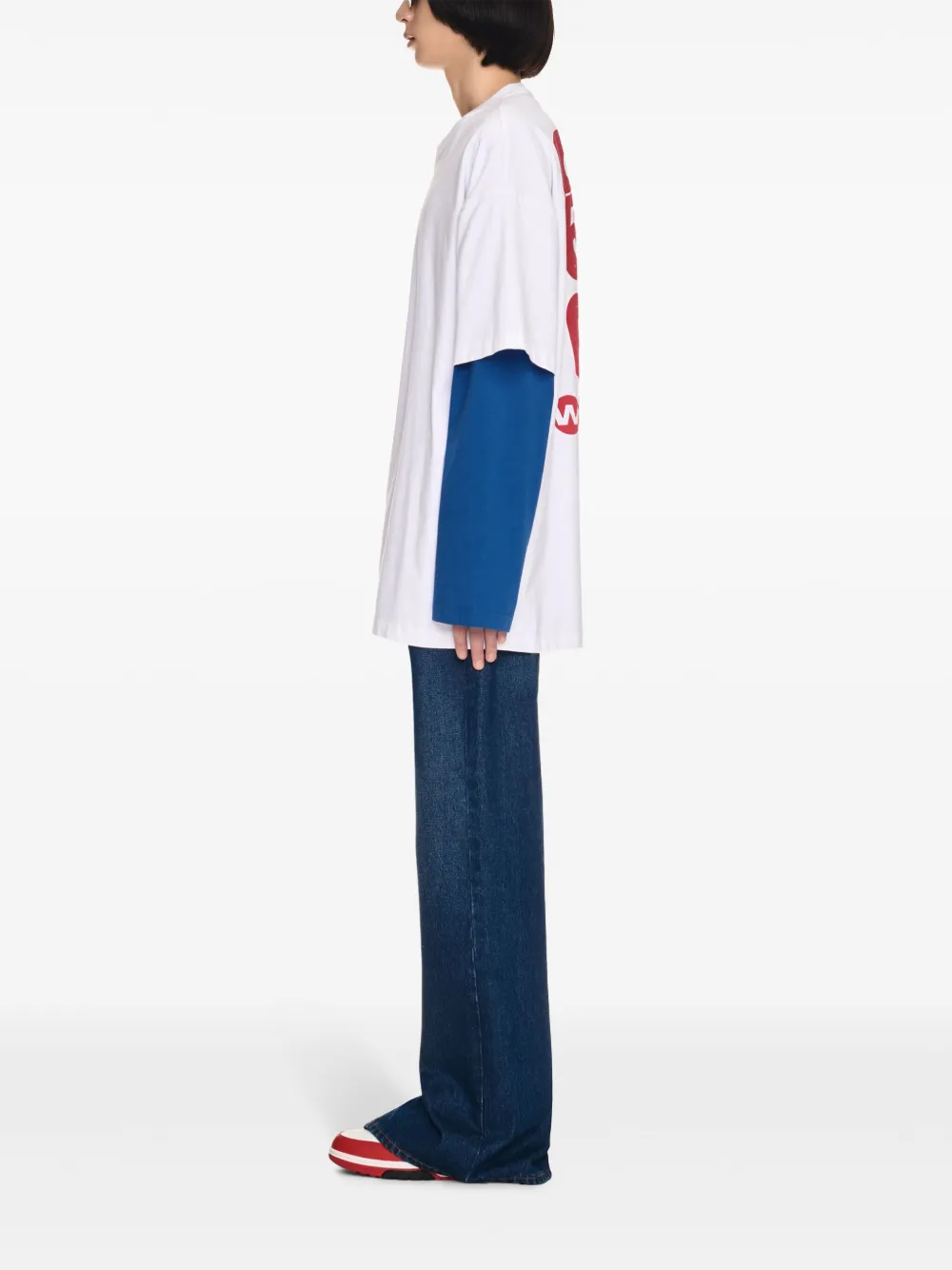Off-White Smile Arrow T-shirt Wit