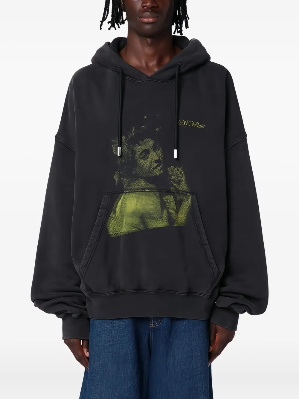 Off-White グラフィック パーカー - ブラック Off-White グラフィック パーカー - ブラック
