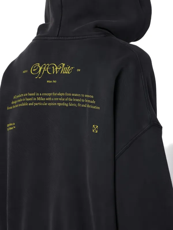 Off-White graphic-print Hoodie | Black | FARFETCH JO
