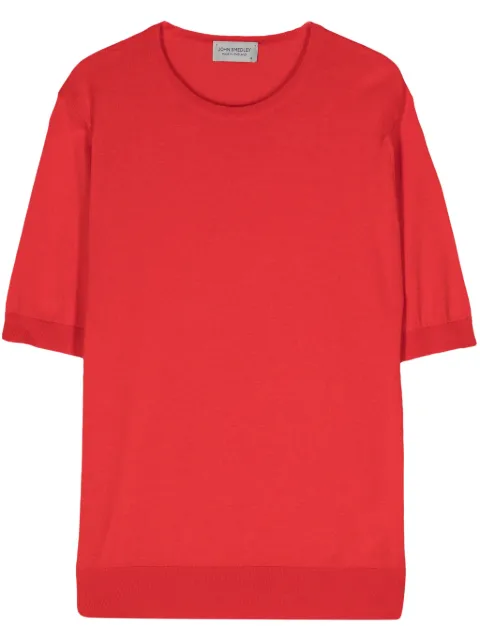 John Smedley fine-ribbed cotton top