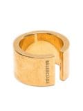 Balenciaga logo-engraved chunky-band ring - Gold