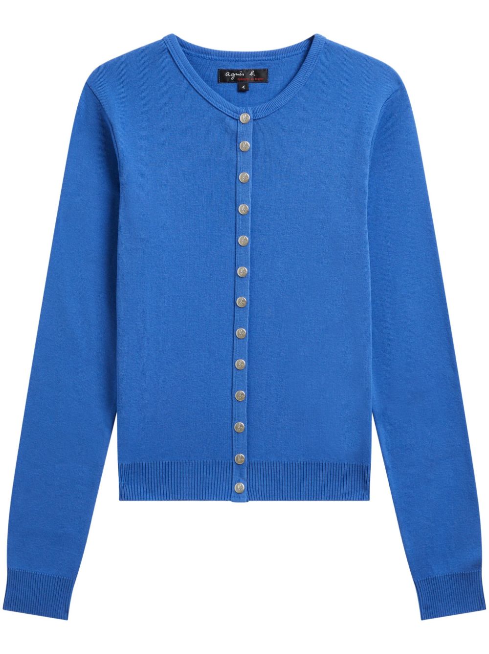 Agnès B. Swing Cotton Cardigan In Blue