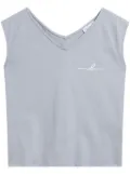 agnès b. Kazi monogram-print tank top - Grey