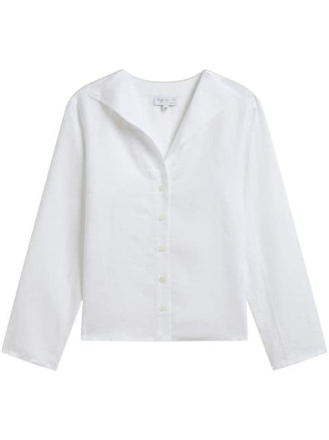 agnès b.  long-sleeve linen shirt
