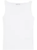 agnès b. boat-neck cotton tank top - White