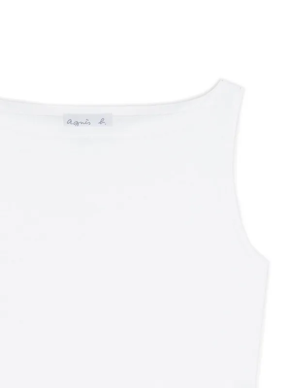 トップス 90s agnes b. white design tank top Agnès b. boat-neck Cotton Tank Top | White | FARFETCH SG