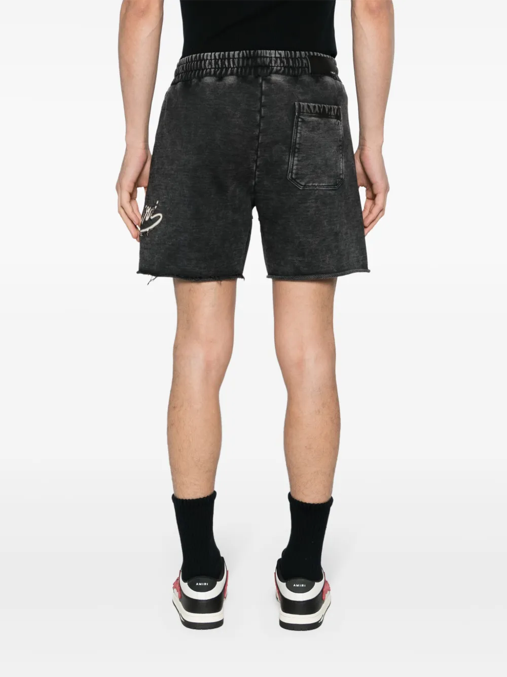 AMIRI Katoenen trainingsshorts Zwart