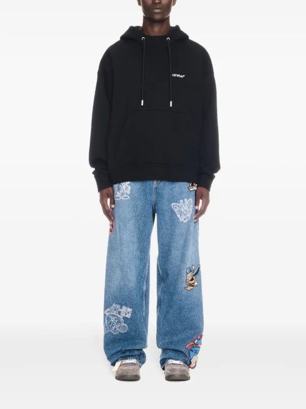 【関税込み】OFF-WHITE WINDY ARROW LOGO HOODIE Off-White Windy Arrow Hoodie | Black | FARFETCH GE