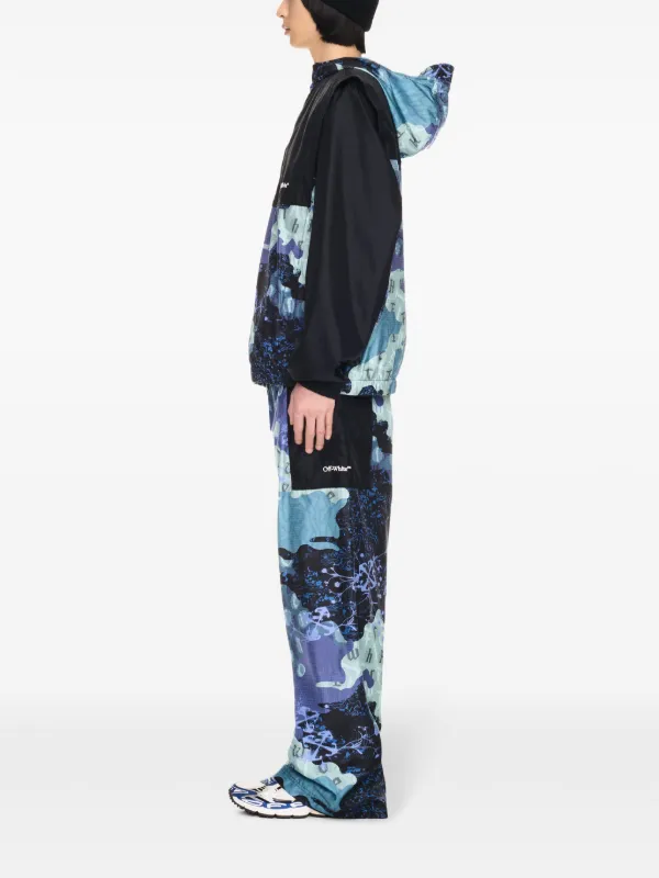 Off-White graphic-print Windbreaker | Blue | FARFETCH