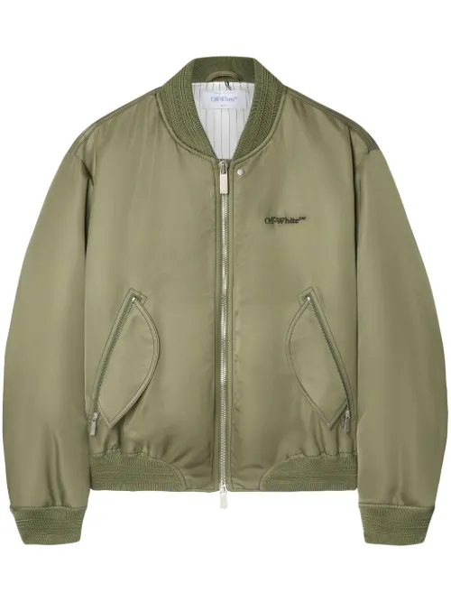 Veste bomber à logo brodé - Off-White - Modalova