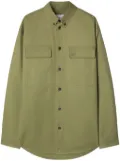 Off-White logo-embroidered shirt jacket - Green