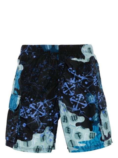 camouflage-print swim shorts