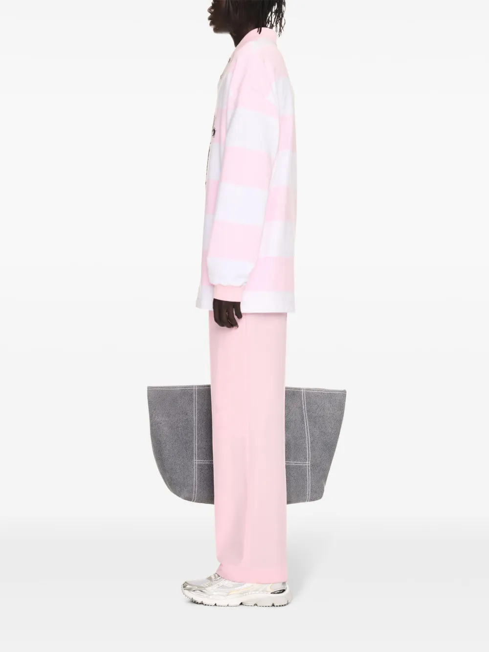 Off-White Poloshirt met lange mouwen Roze