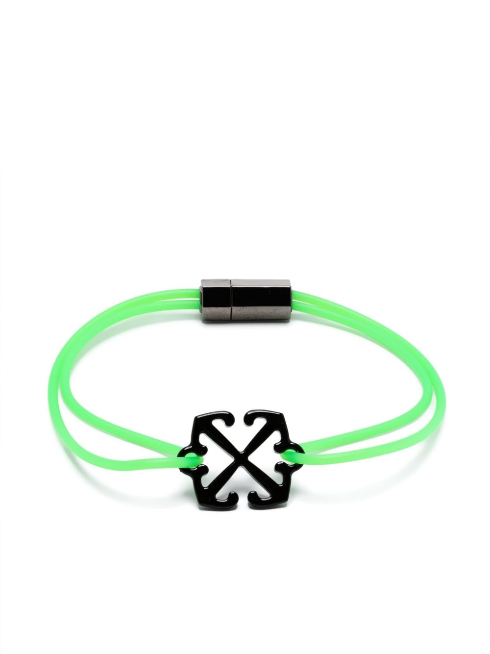 Off-White Bracciale con ciondolo Arrows - Verde