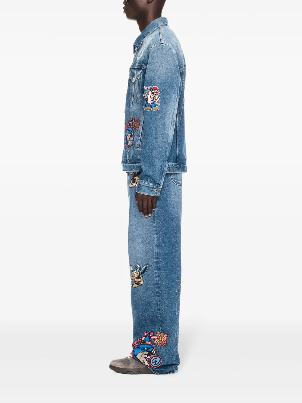 Affordable Off-White Character Skate denim jacket Men