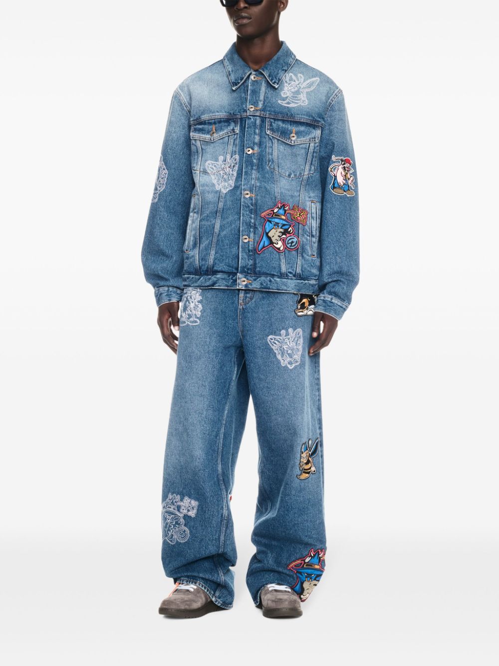 Off-White Character Skate denim jacket - Blue