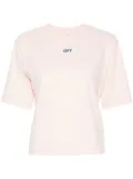 Off-White Arrows-embroidered cotton T-shirt - Pink