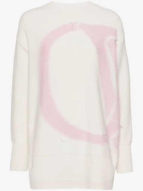 Off-White Maglione con logo a intarsi