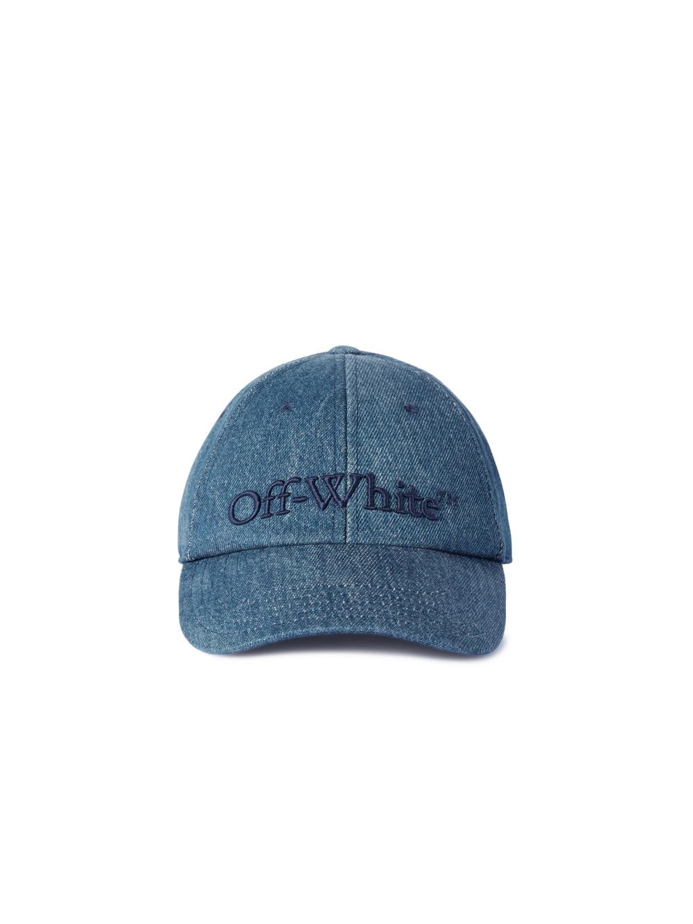 Shop Off-white Denim Logo Bksh Baseball Cap In 蓝色