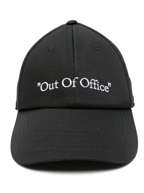 Off White Out Of Office Baseball Cap Black FARFETCH UK