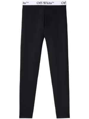 OFF-WHITE スポーツレギンス 黒 M ドローコード パンツ レディース Off-White（オフホワイト）ウィメンズ スポーツウェア - FARFETCH