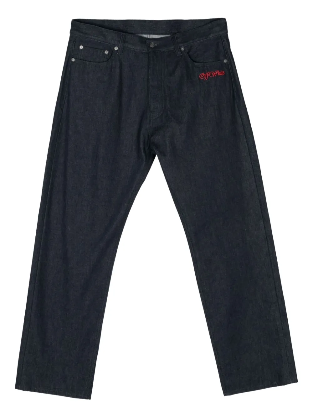Off-White Jeans con ricamo - 4625 NAVY BLUE - RED
