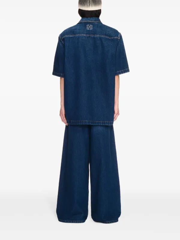 Off-White デニムオーバーシャツ | ブルー | FARFETCH JP