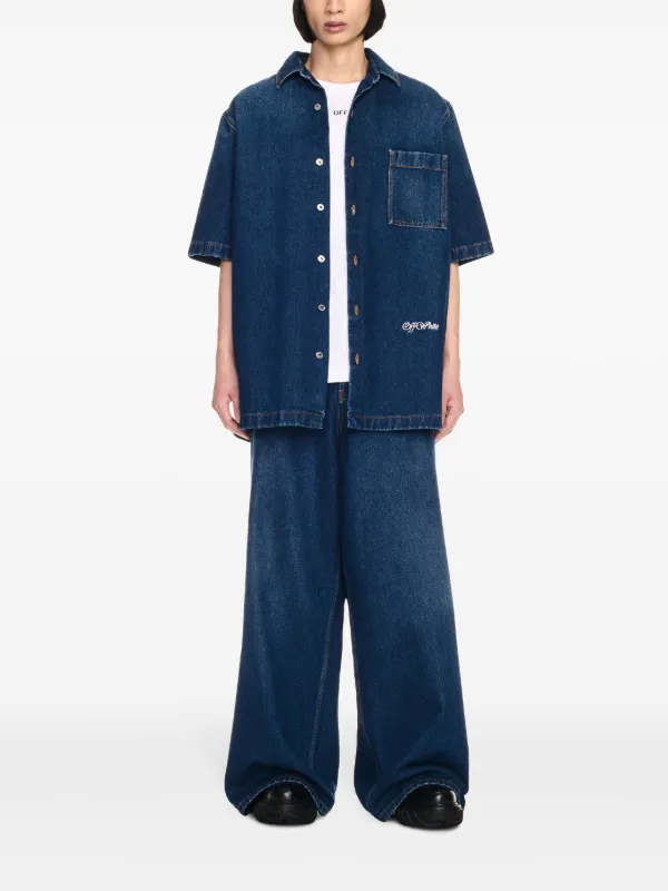 Off-White デニムオーバーシャツ | ブルー | FARFETCH JP