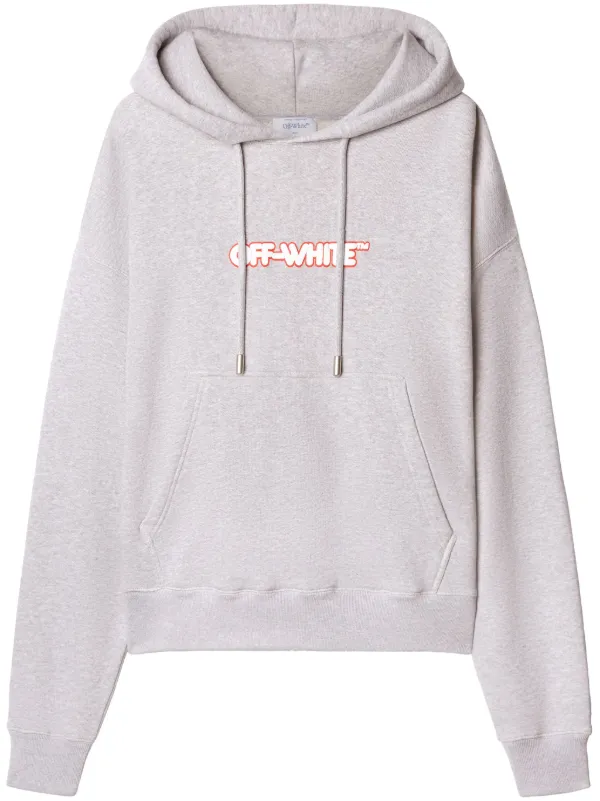 Off White Round Logo Skate Hoodie Grey FARFETCH CA