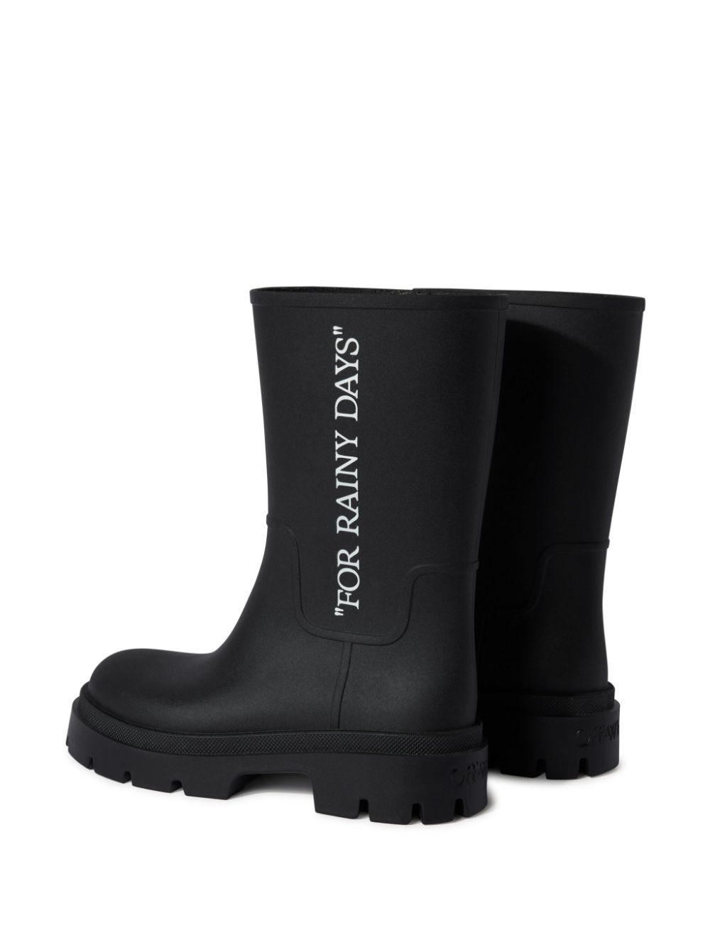 Off-White slogan-print boots Black