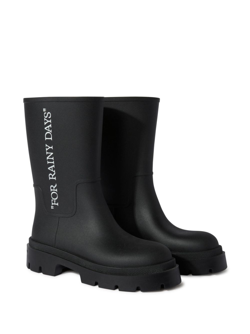 Off-White slogan-print boots Black