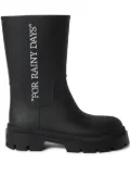 Off-White slogan-print boots - Black