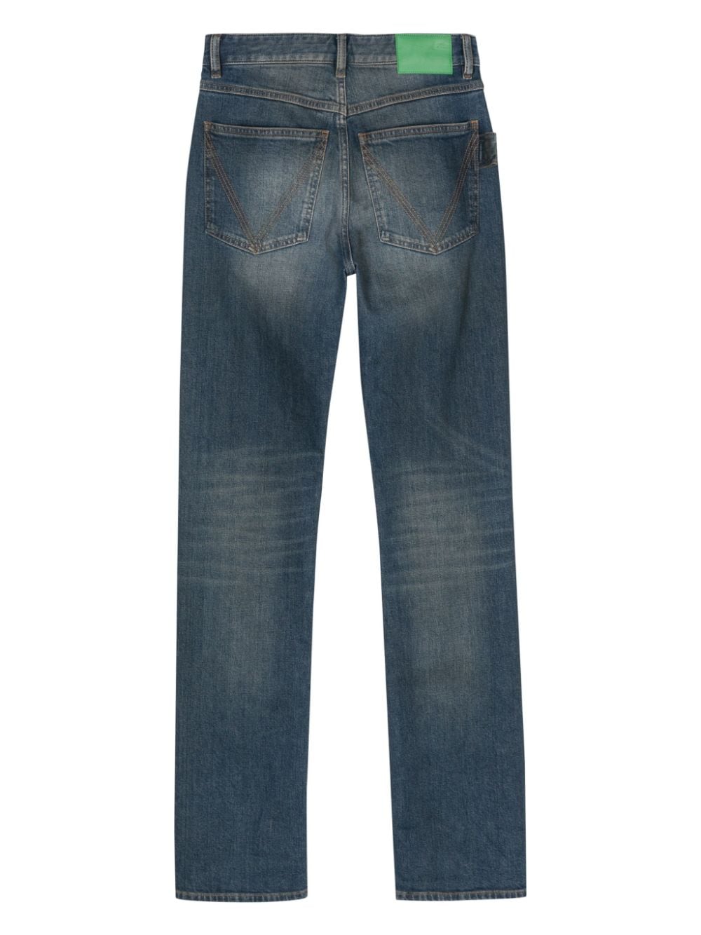 Shop Bottega Veneta Mid-rise Straight-leg Jeans In Blue
