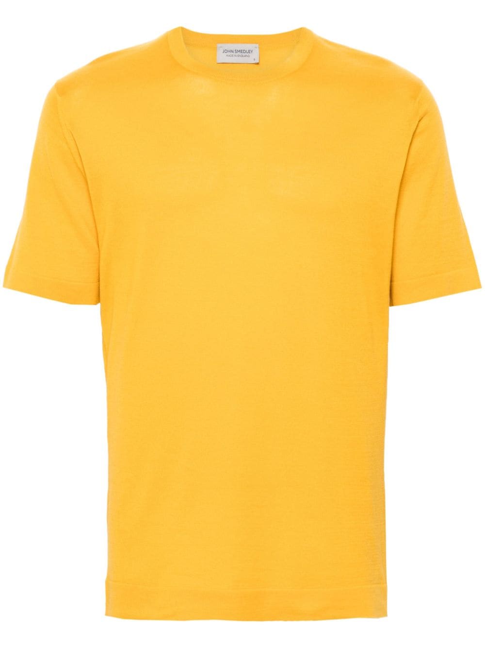 Shop John Smedley Lorca Knitted T-shirt In Yellow