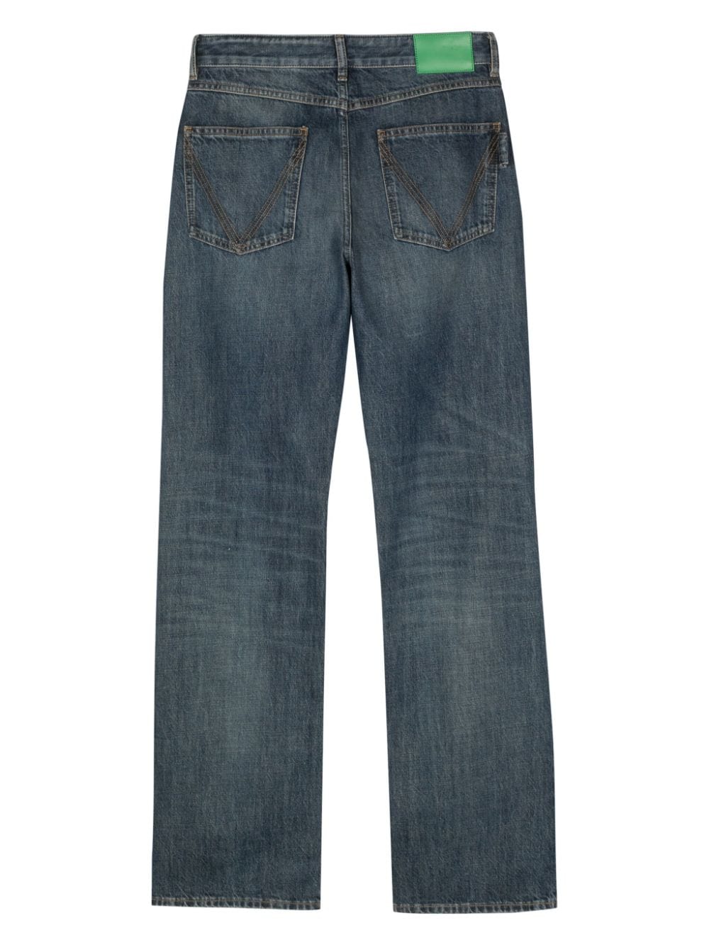 Shop Bottega Veneta Low-rise Straight-leg Jeans In Blue
