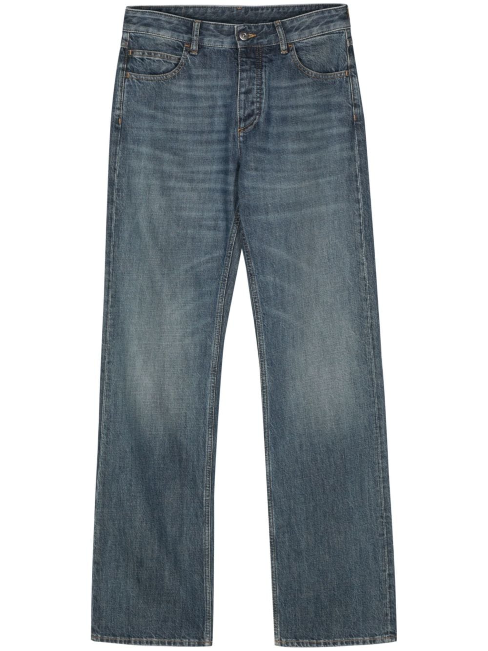 Bottega Veneta Low-rise Straight-leg Jeans In Blue