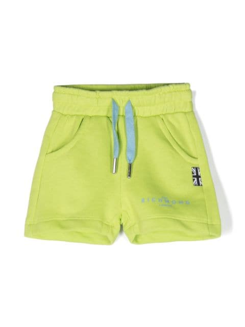 John Richmond Junior logo-print cotton track shorts