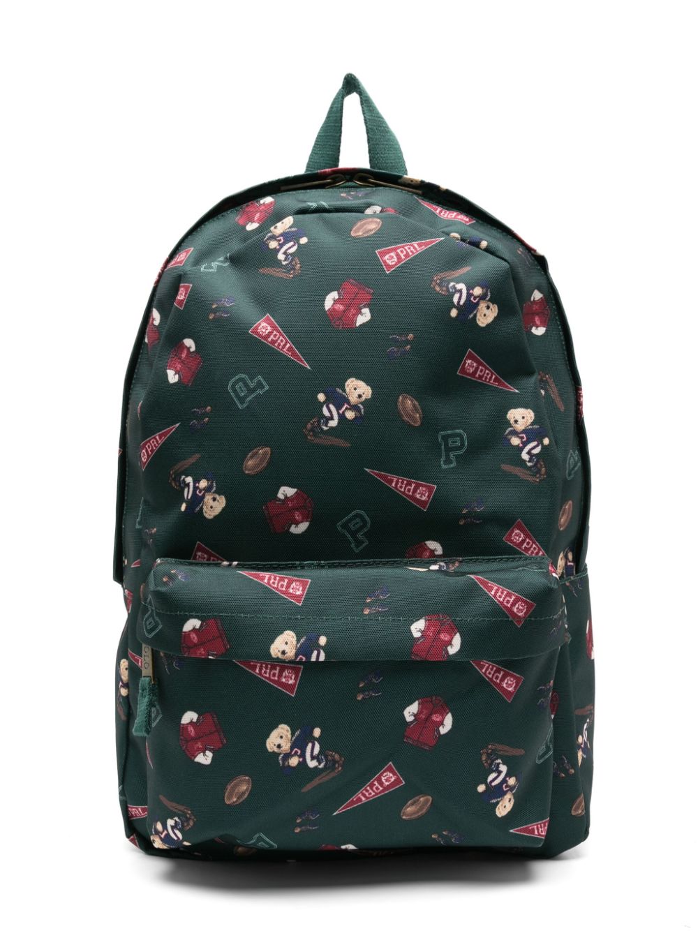 Ralph Lauren Kids' Polo Bear Illustration-print Backpack In Green