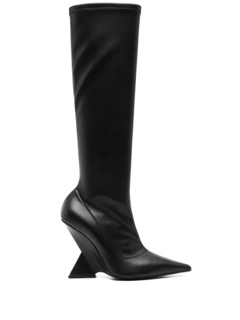 The Attico 120mm Cheope leather knee boots Women