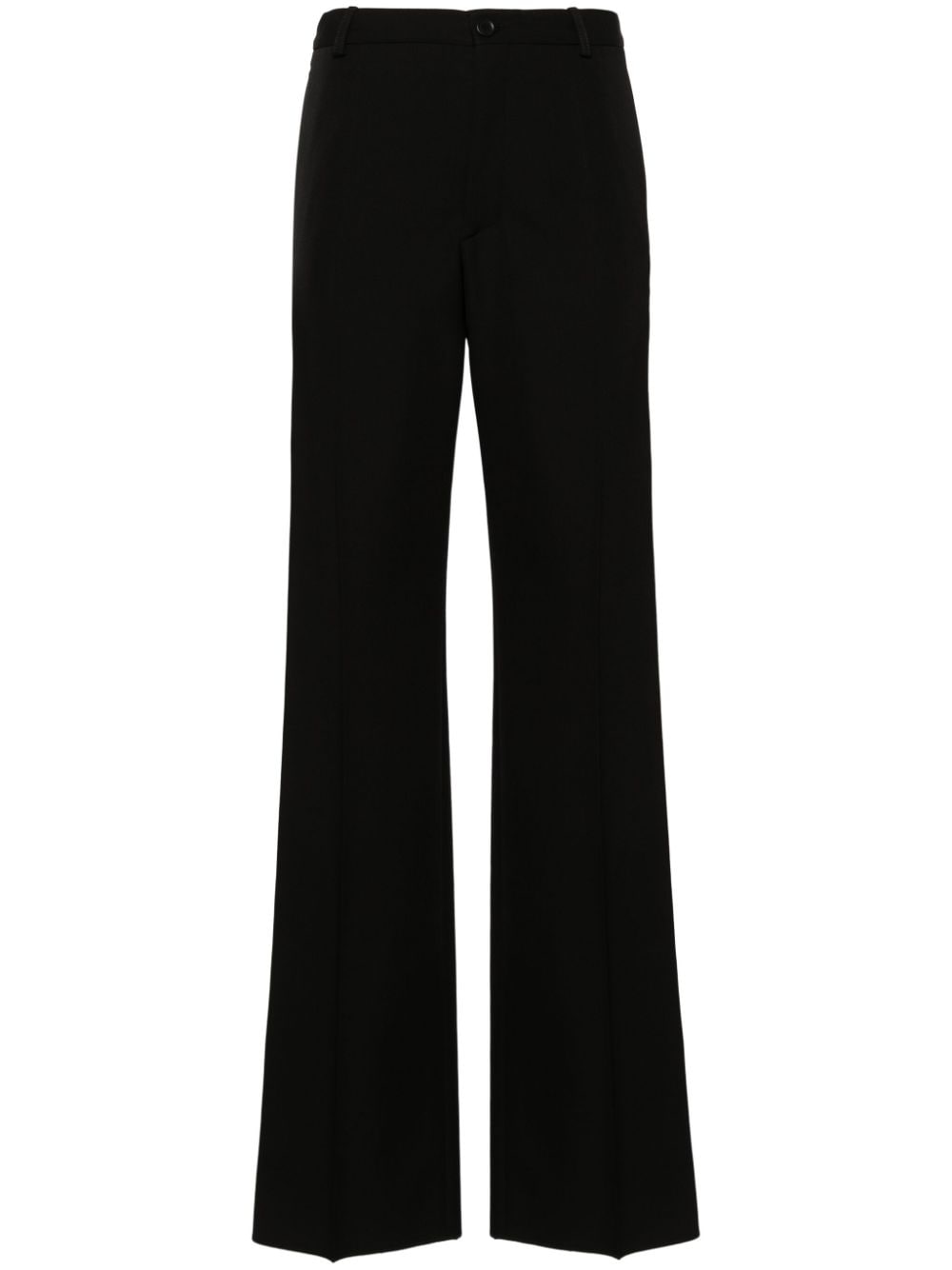 Balenciaga - Straight-Leg Tailored Wool Trousers - Women - Wool/Cotton/Cupro/Silk - 36 - Black
