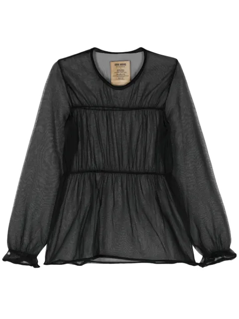 Uma Wang seam-detail sheer blouse