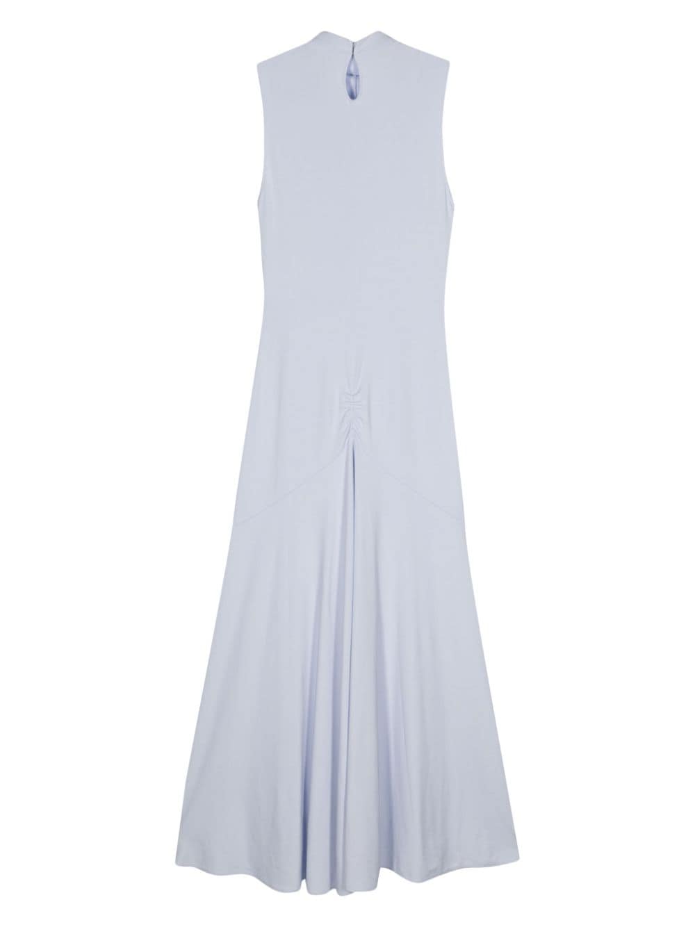 Shop Courrèges Logo-embroidered Maxi Dress In Blue